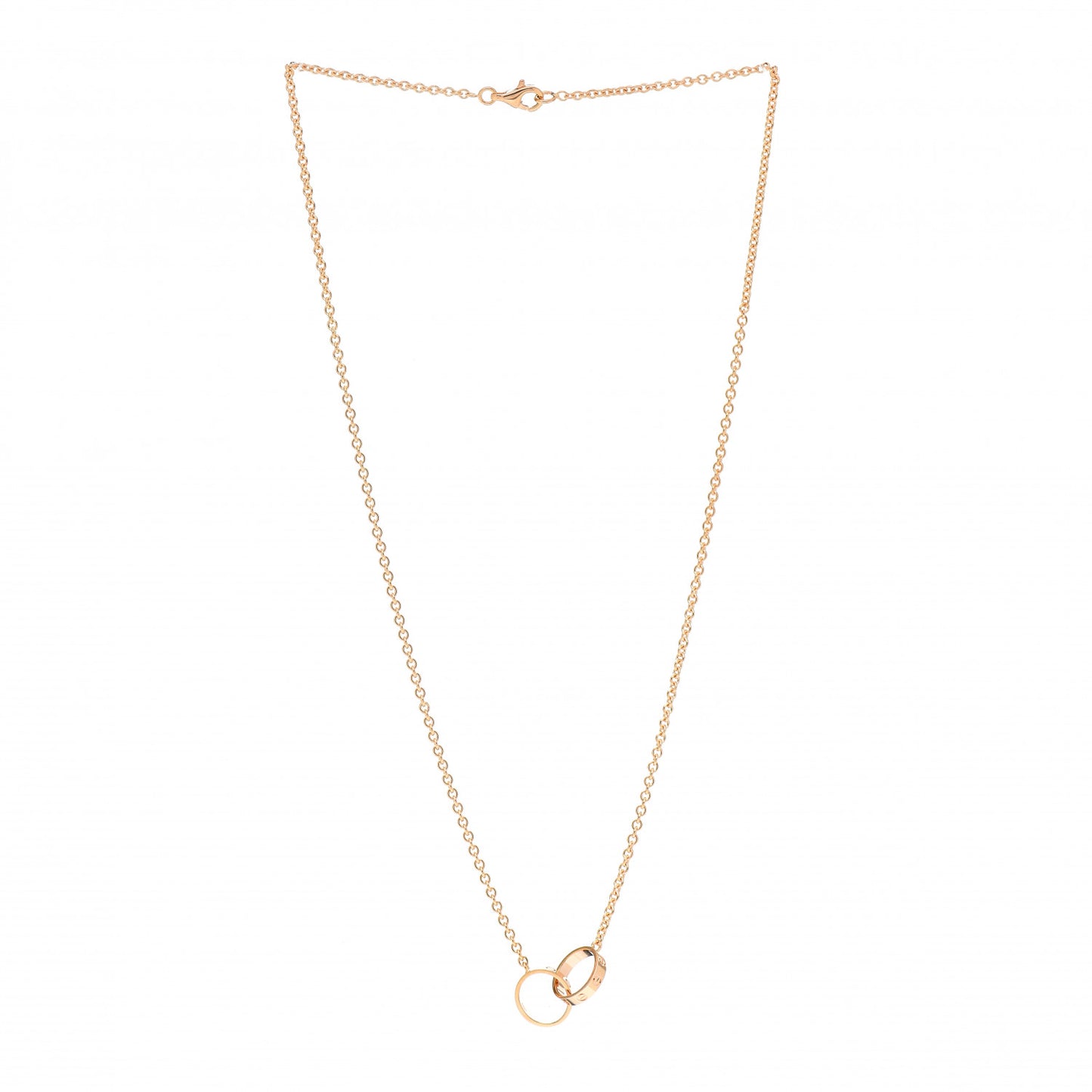 18K Pink Gold Interlocking LOVE Necklace