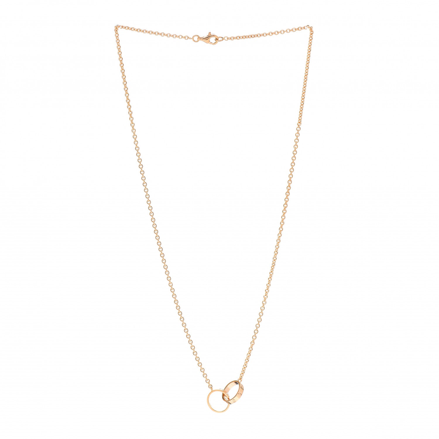 Cartier 18K Pink Gold Interlocking LOVE Necklace 3 of 5
