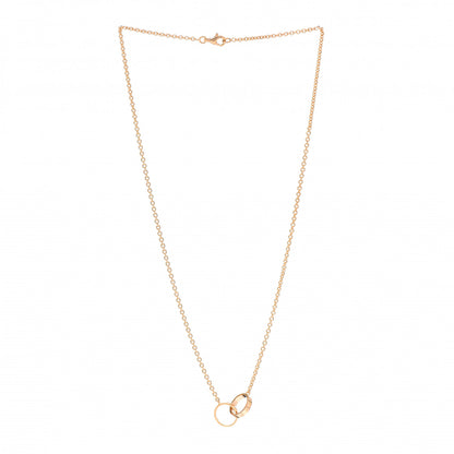 Cartier 18K Pink Gold Interlocking LOVE Necklace 3 of 5