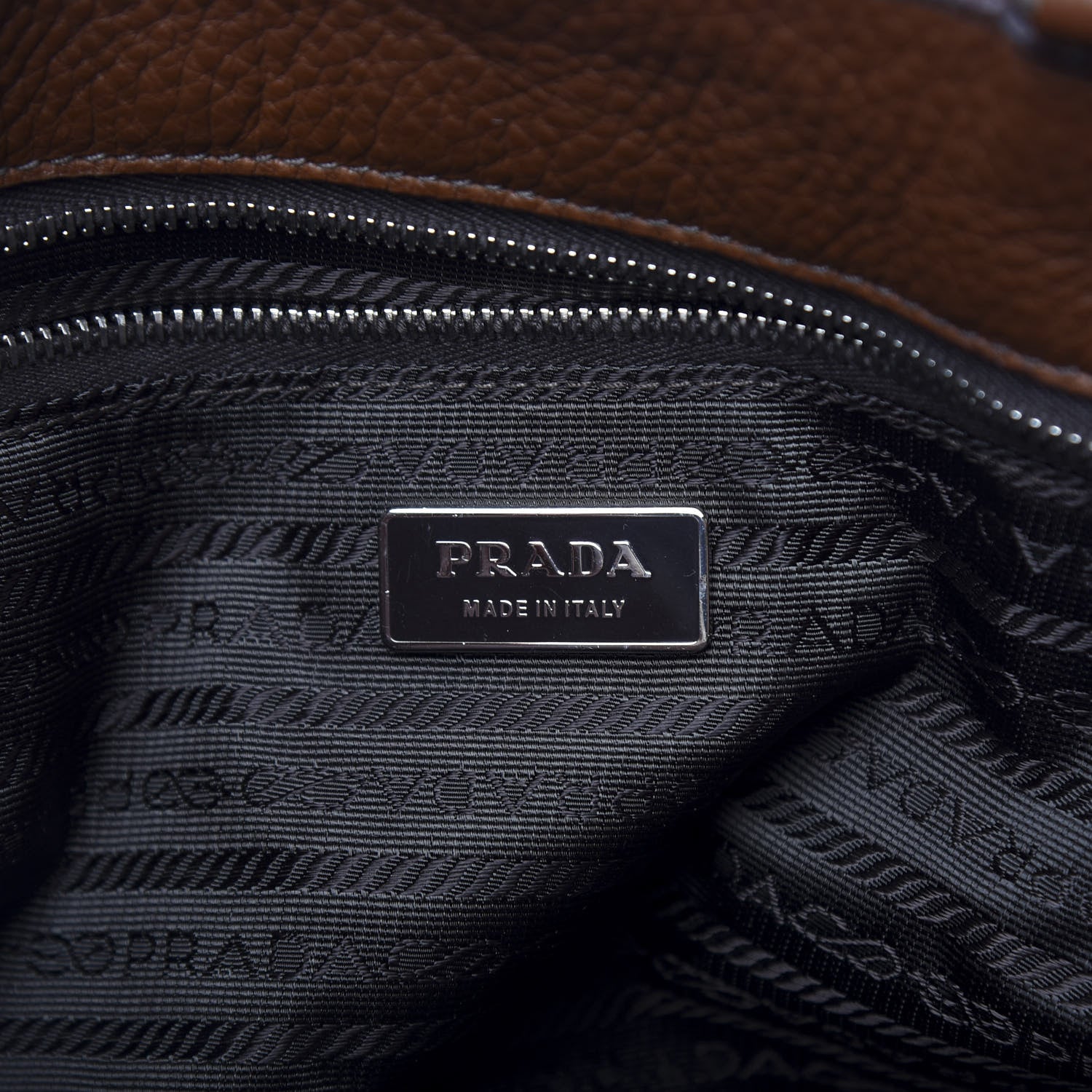 Prada Vitello Daino Buckle Shoulder Bag Tabacco 7 of 11