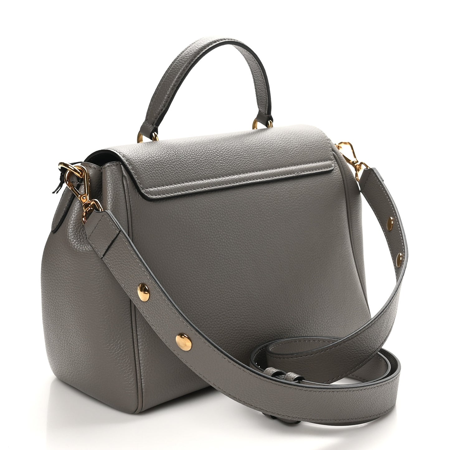 Calfskin Virtus Top Handle Bag Grey