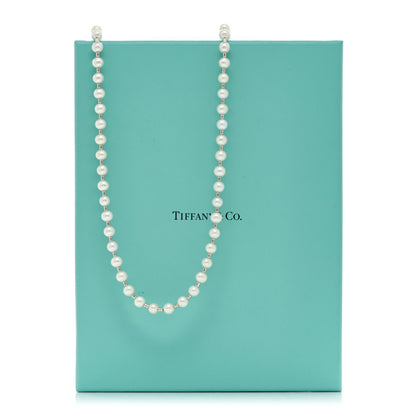 Tiffany Sterling Silver Pearl HardWear Long Necklace 5 of 5