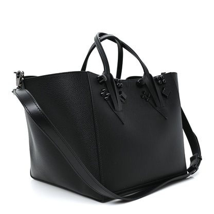 Christian Louboutin Calfskin Empire Spike Studded Small Cabachic Tote Black 3 of 10