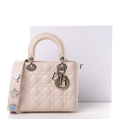 Christian Dior Lambskin Cannage Small Lucky Badges My Lady Dior Pink 15 of 15