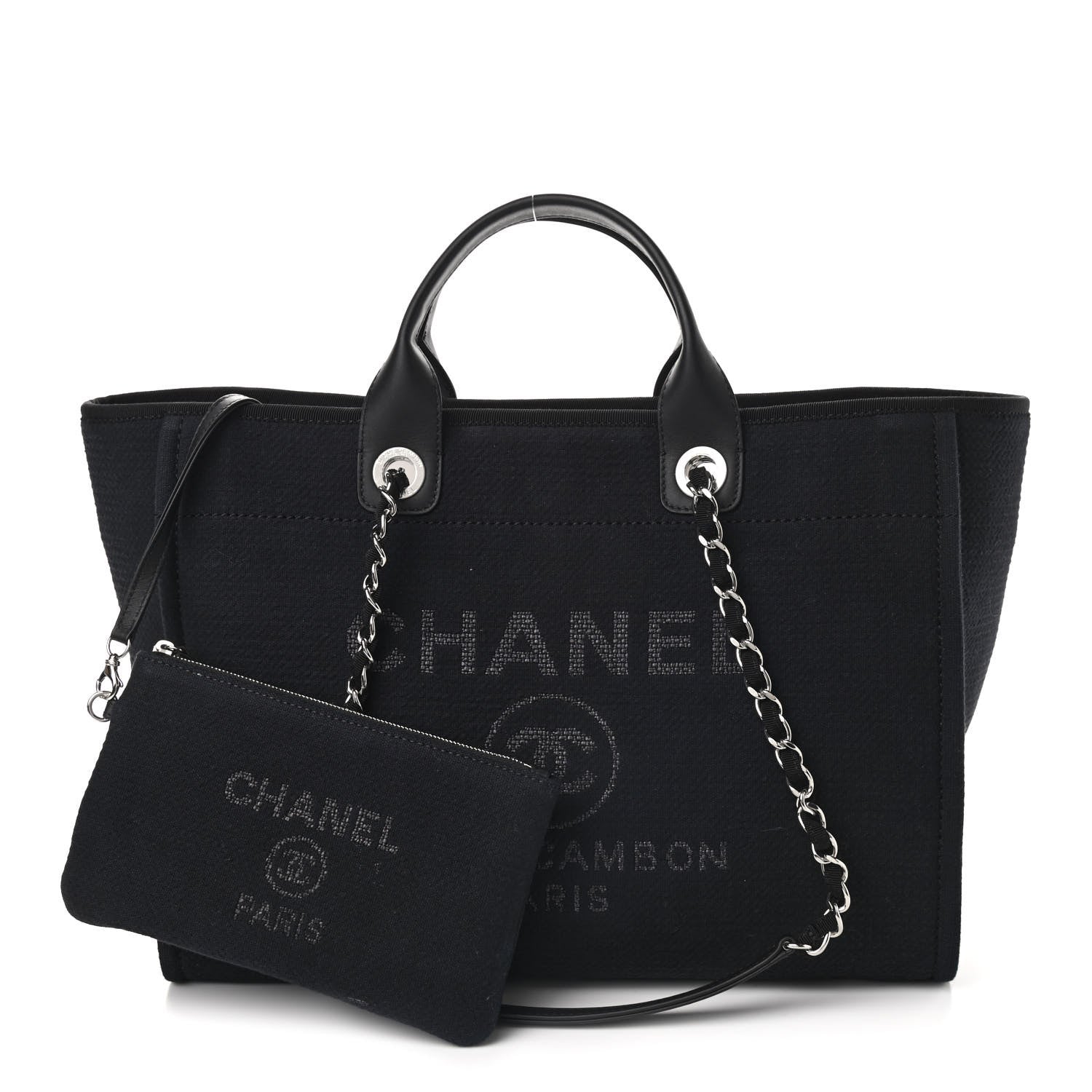 Chanel Deauville Tote Black 1 of 10