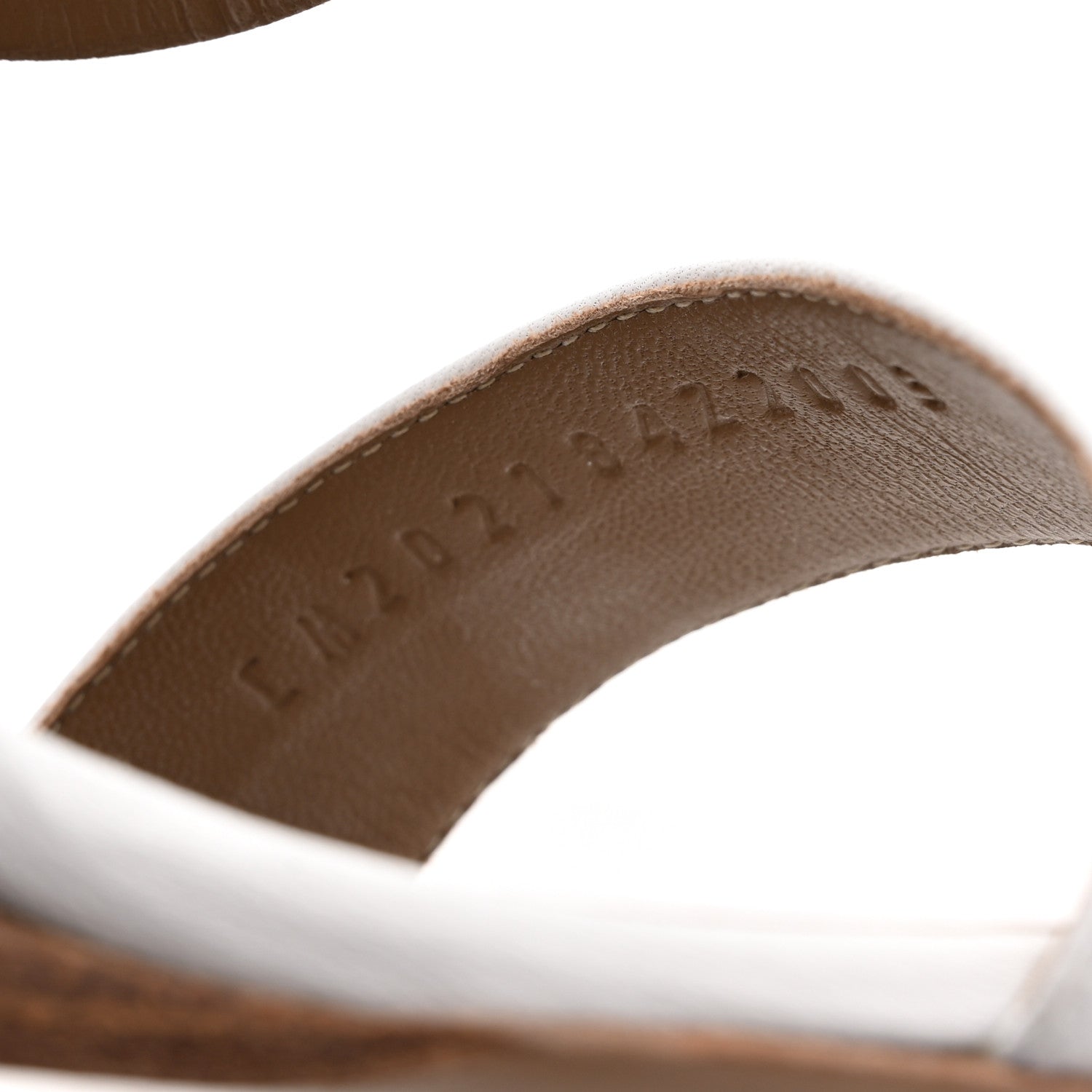 Hermes Nappa Brisbane Wedge Sandals 37 White 9 of 12