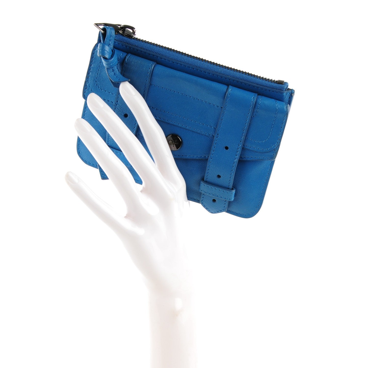 Proenza Schouler Lambskin Small PS1 Zip Case Sky Blue 2 of 7