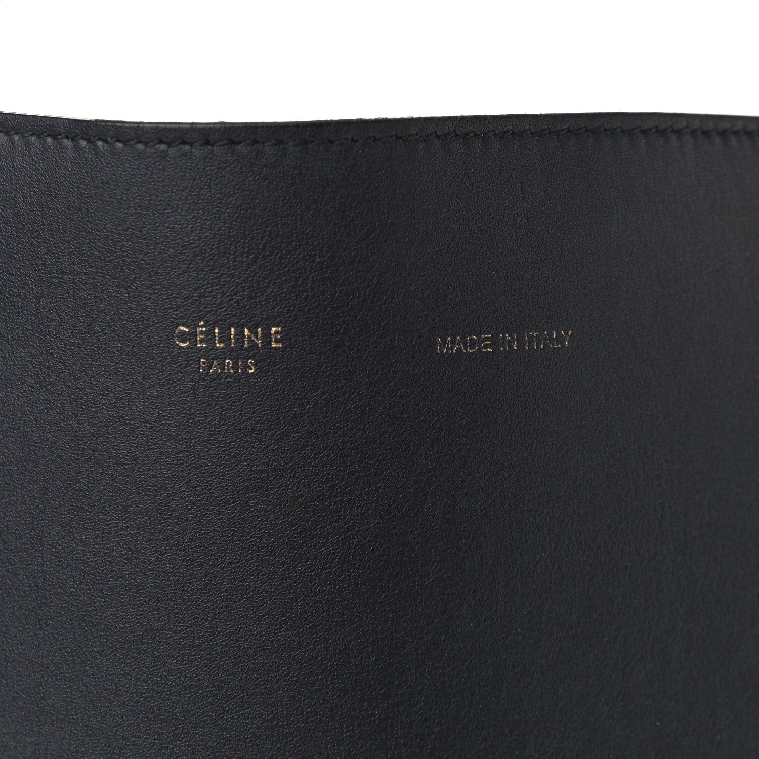 Celine Shiny Smooth Calfskin Small Twisted Cabas Navy Dark Green 6 of 10