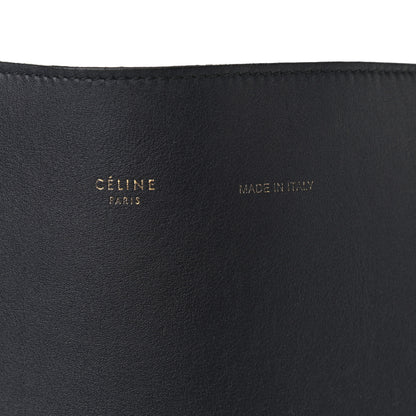 Celine Shiny Smooth Calfskin Small Twisted Cabas Navy Dark Green 6 of 10