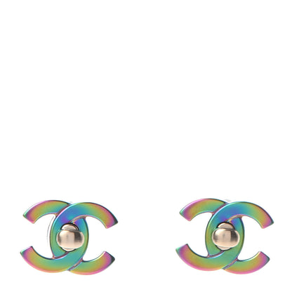 Chanel Metal CC Turnlock Interchangeable Earrings Gold 1 of 5