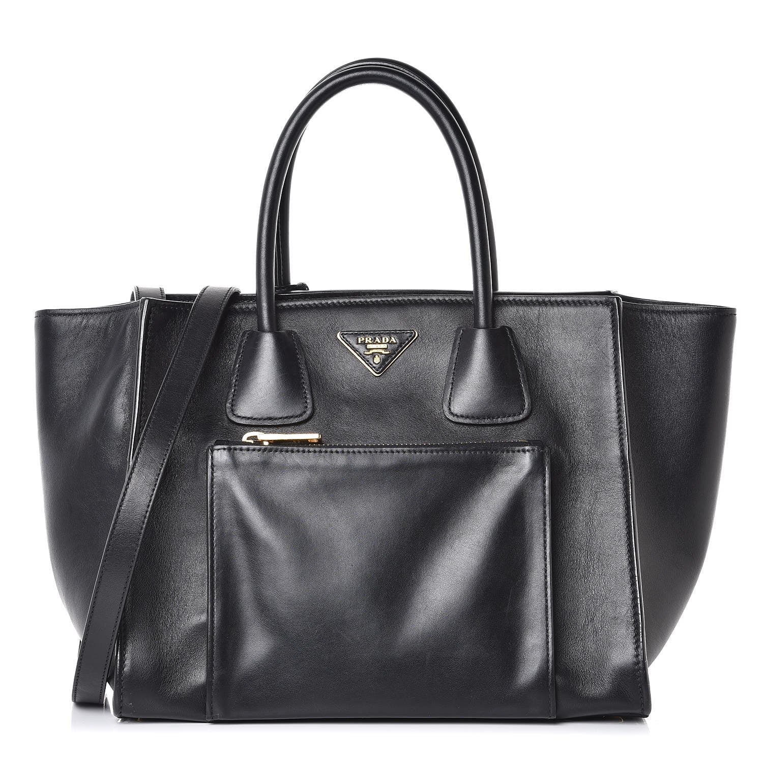 Prada Soft Calfskin Tote Black 1 of 7