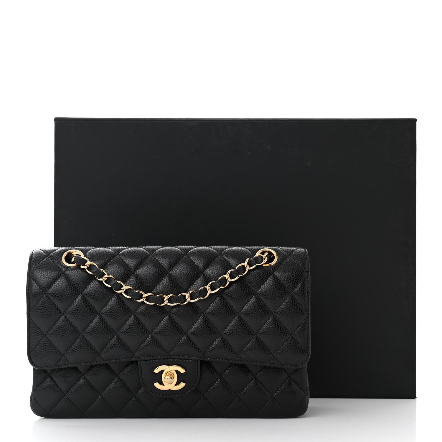 Chanel Caviar Quilted Medium Double Flap Black 11 of 11