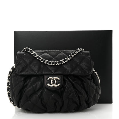 Chanel Washed Lambskin Quilted Medium Chain Around Messenger Black 11 of 11