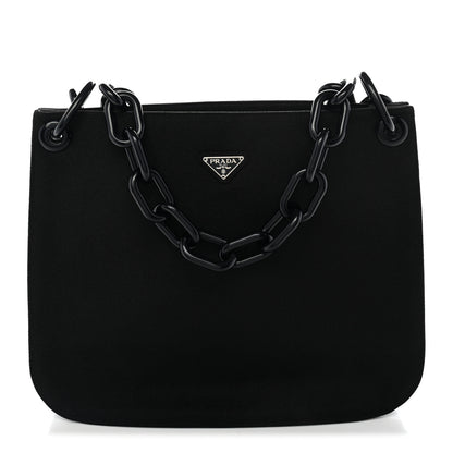 Prada Tessuto Nylon Swing Shoulder Tote Black 1 of 10