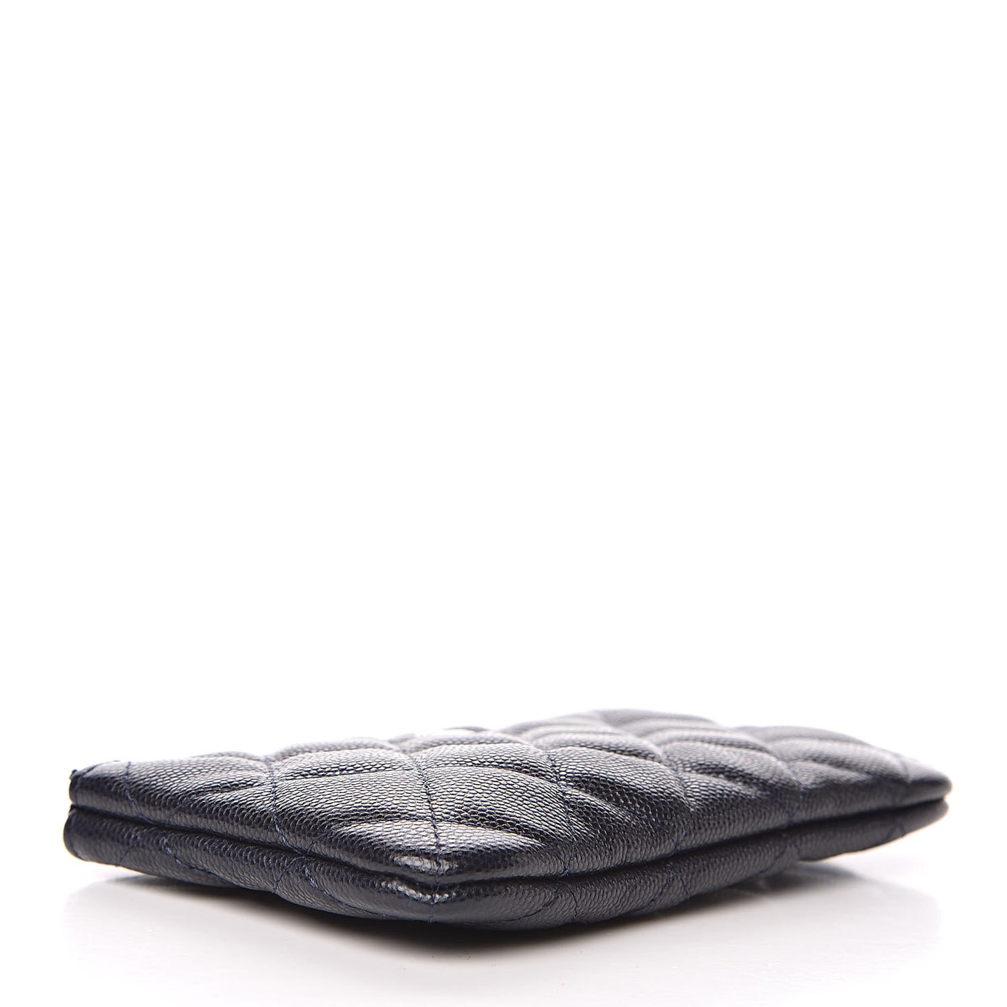 Caviar Quilted Small Cosmetic Case Blue