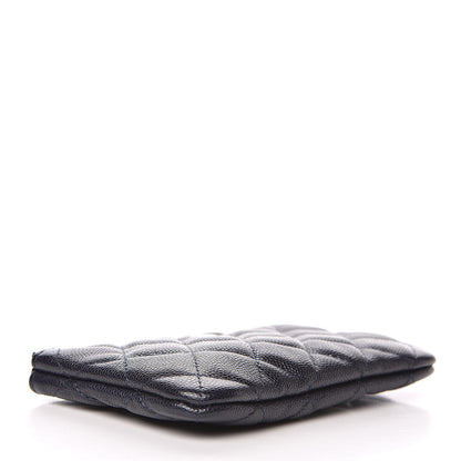 Chanel Caviar Quilted Small Cosmetic Case Blue 4 of 8