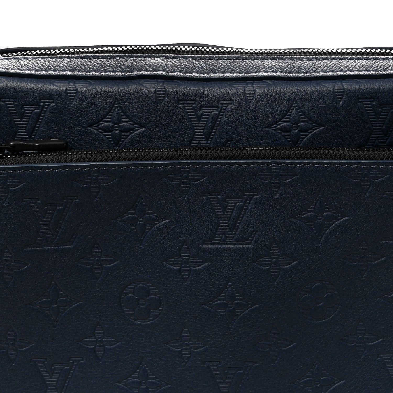 Louis Vuitton Calfskin Monogram Shadow Trio Messenger Navy 7 of 9