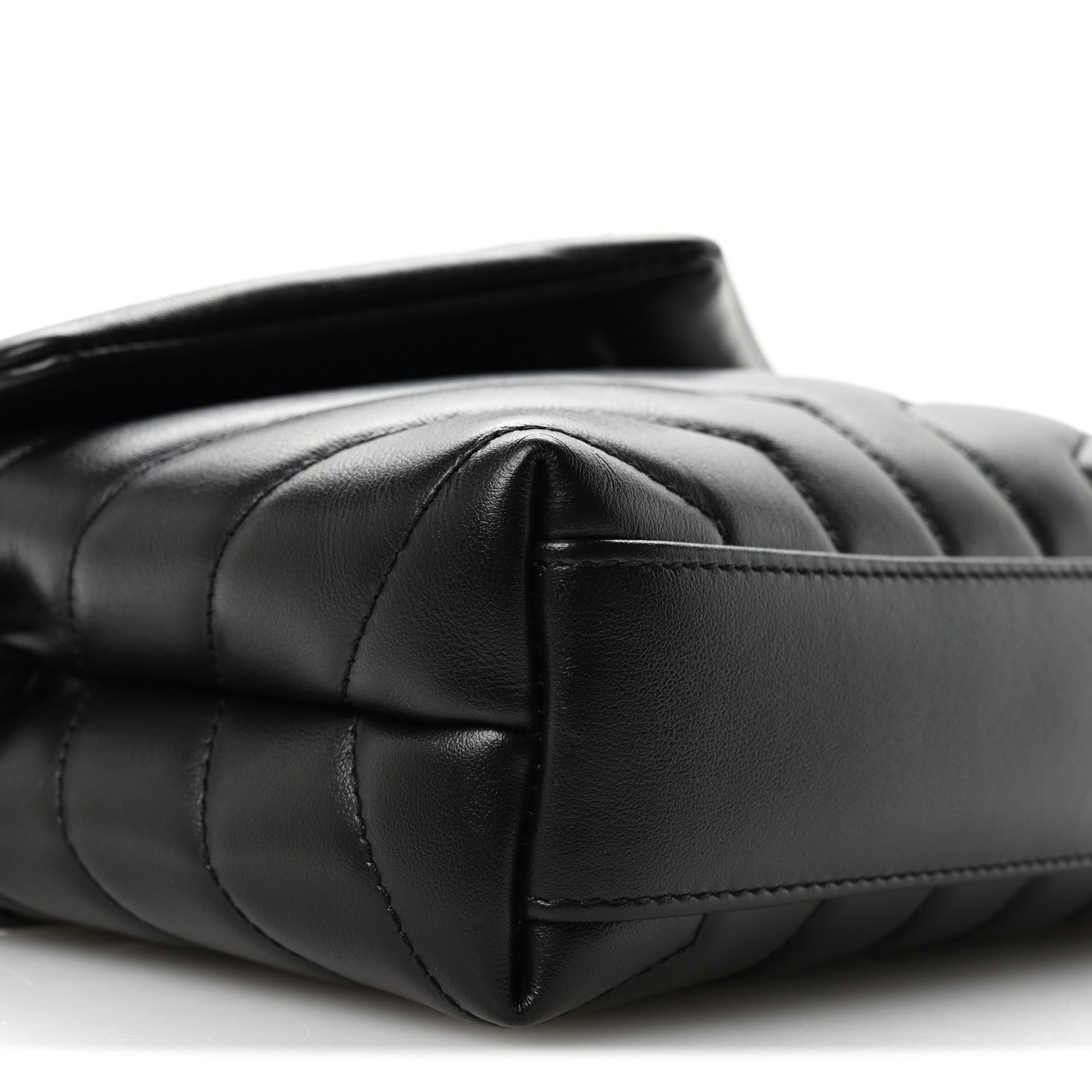 Saint Laurent Calfskin Y Quilted Monogram Monochrome Toy Loulou Crossbody Bag Black 9 of 11