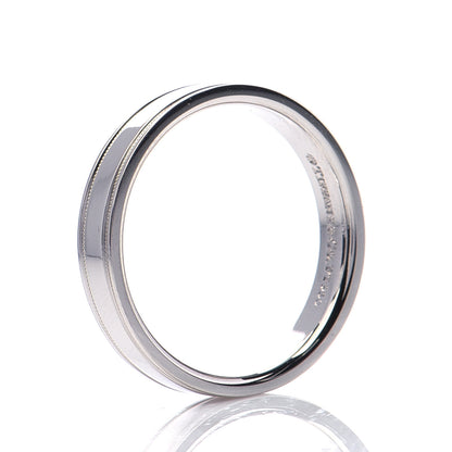 Tiffany Platinum 4mm Essential Double Milgrain Band Ring 57 8 5 of 5