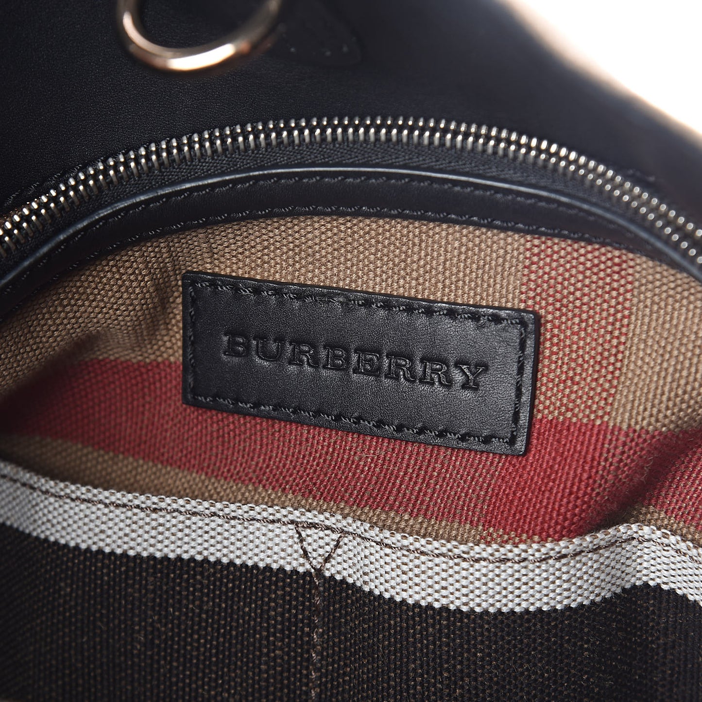 Canvas Mega Check Medium Ashby Hobo Saddle Black