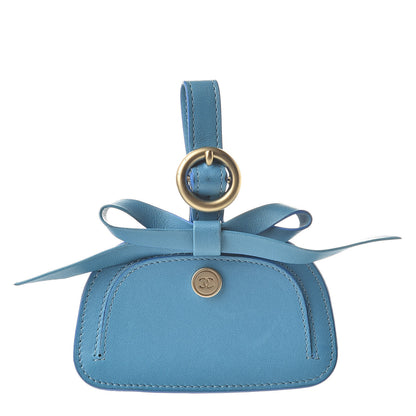Chanel Lambskin Luggage Tag Blue 1 of 4