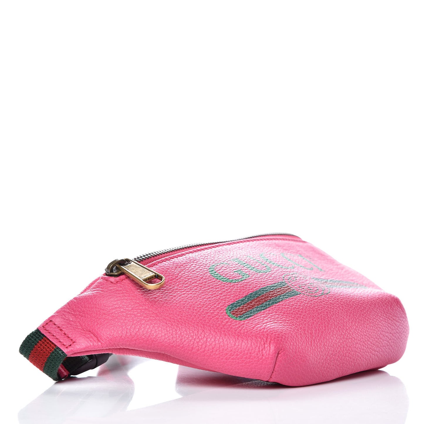 Grained Calfskin Small Logo Belt Bag Box Pink Green