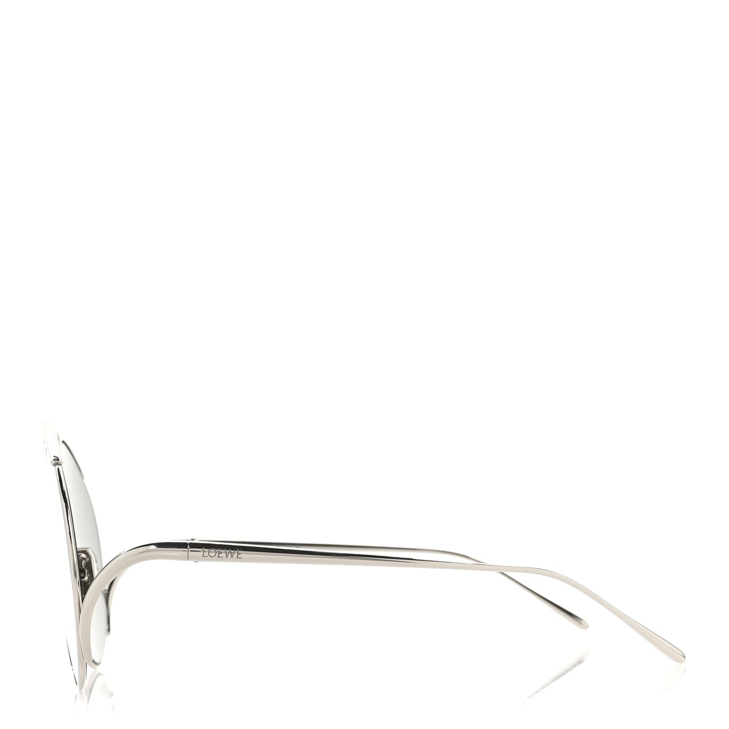 Metal Hillock Aviator Oversized Sunglasses LW40180U Silver