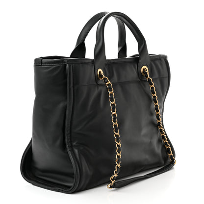 Chanel Calfskin Small Deauville Tote Black 4 of 15