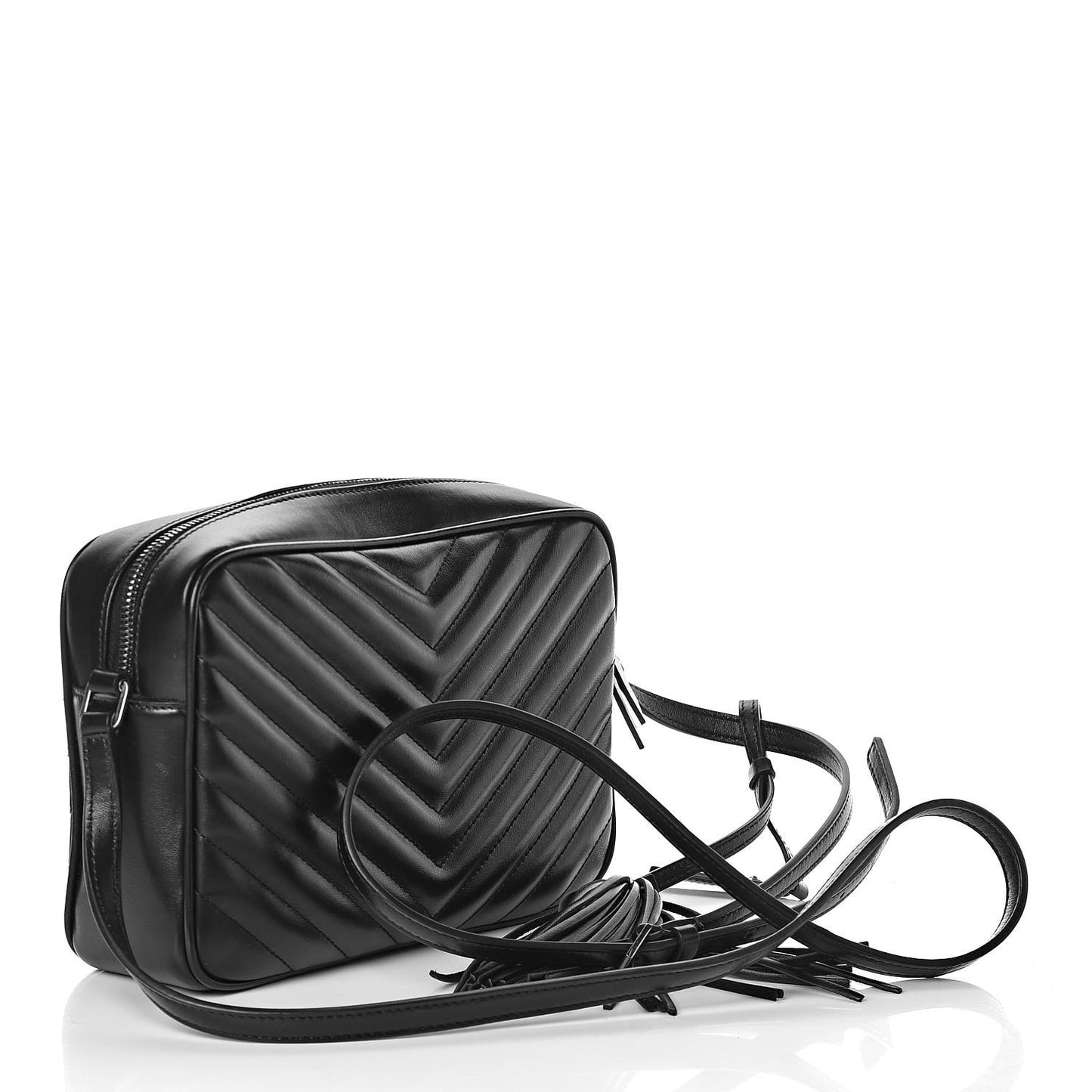 Calfskin Matelasse Monogram Lou Camera Bag Black