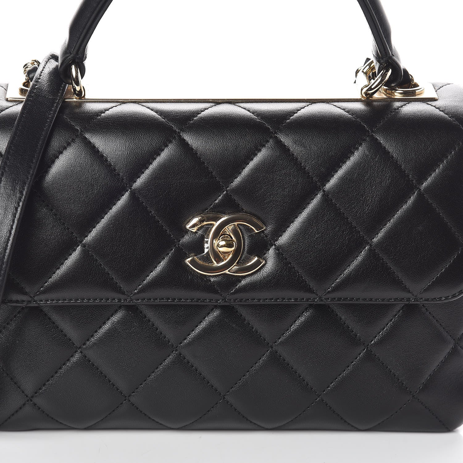 Chanel Lambskin Quilted Small Trendy CC Dual Handle Flap Bag Black 8 of 10