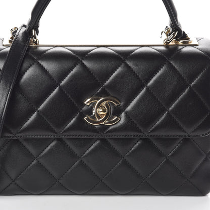 Chanel Lambskin Quilted Small Trendy CC Dual Handle Flap Bag Black 8 of 10