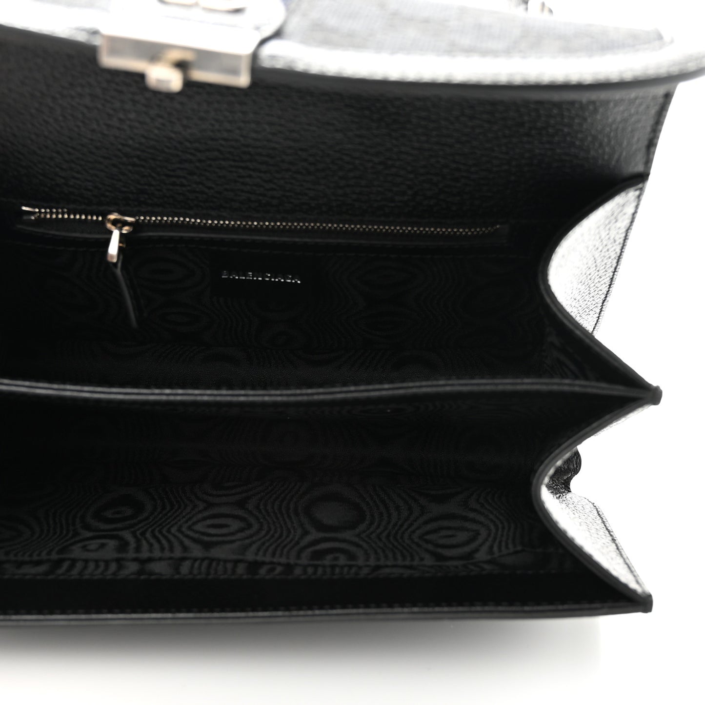 X BALENCIAGA BB Supreme Monogram Web Small Top Handle Bag Black