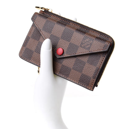 Louis Vuitton Damier Ebene Recto Verso Card Holder Red 2 of 8