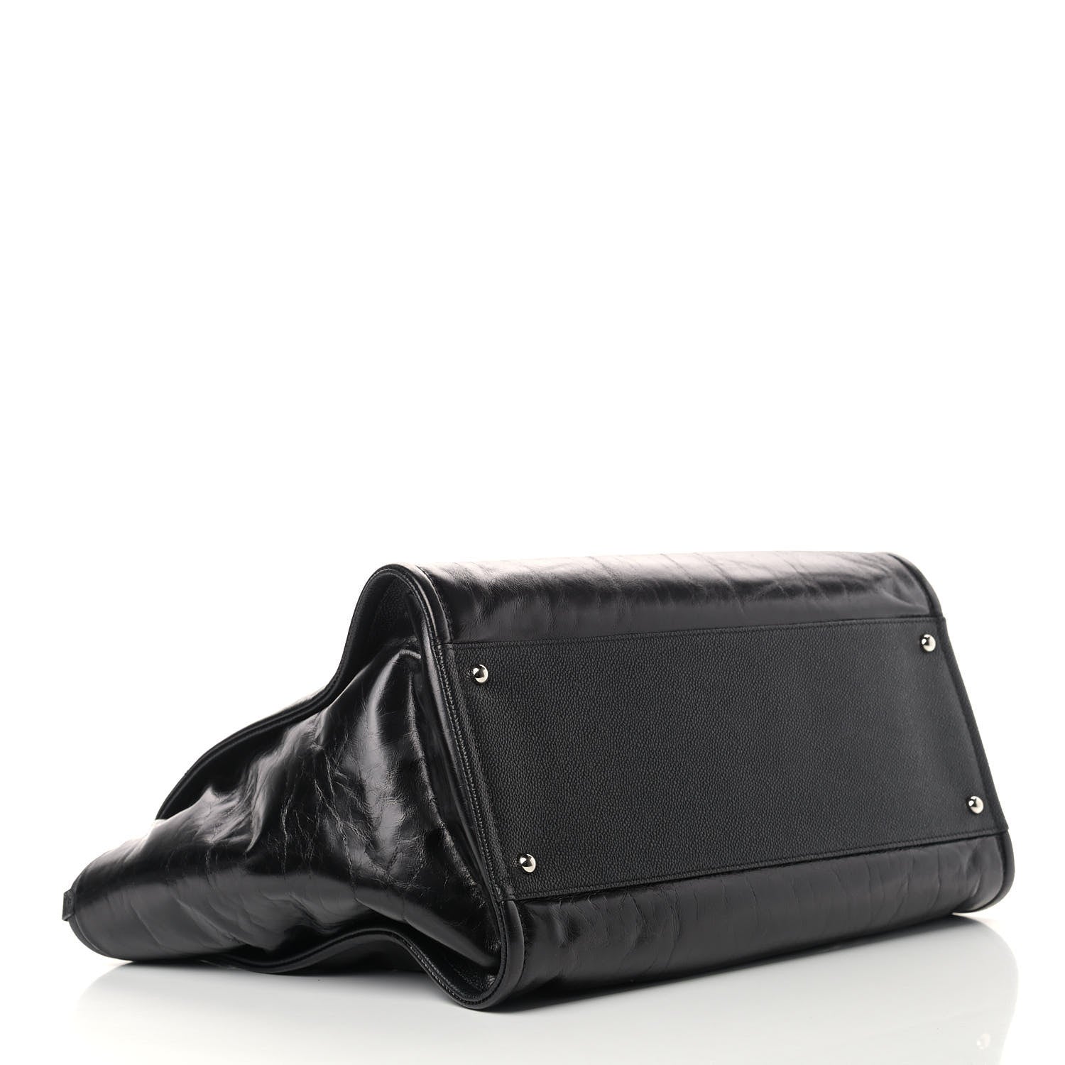 Chanel Glazed Calfskin Medium Deauville Tote Black 4 of 9