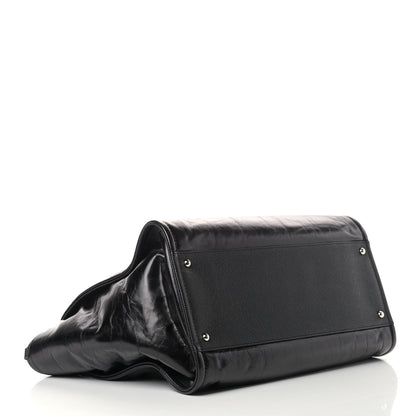 Chanel Glazed Calfskin Medium Deauville Tote Black 4 of 9