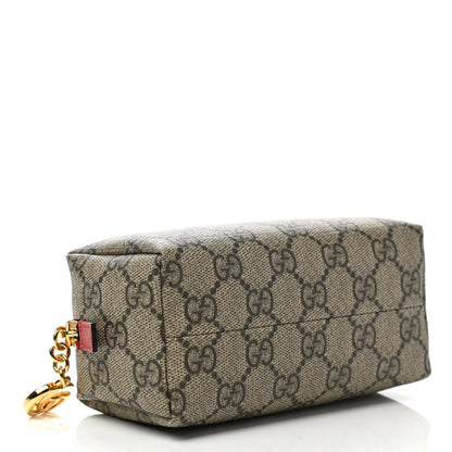 Gucci Soft GG Supreme Monogram Calfskin Small Ophidia Cosmetic Case Beige Ebony Hibiscus Red 4 of 8