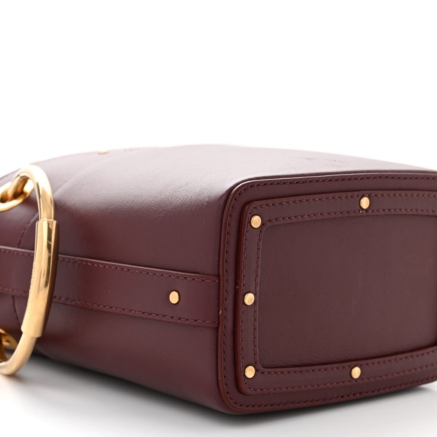 Smooth Calfskin Small Roy Bucket Bag Earthy Red