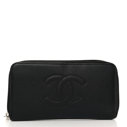 Chanel Caviar Large Timeless CC Zip Around Wallet Black 1 of 13