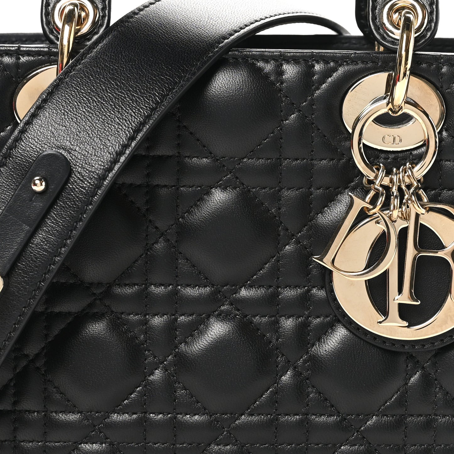 Lambskin Cannage Small My ABCDior Lady Dior Black