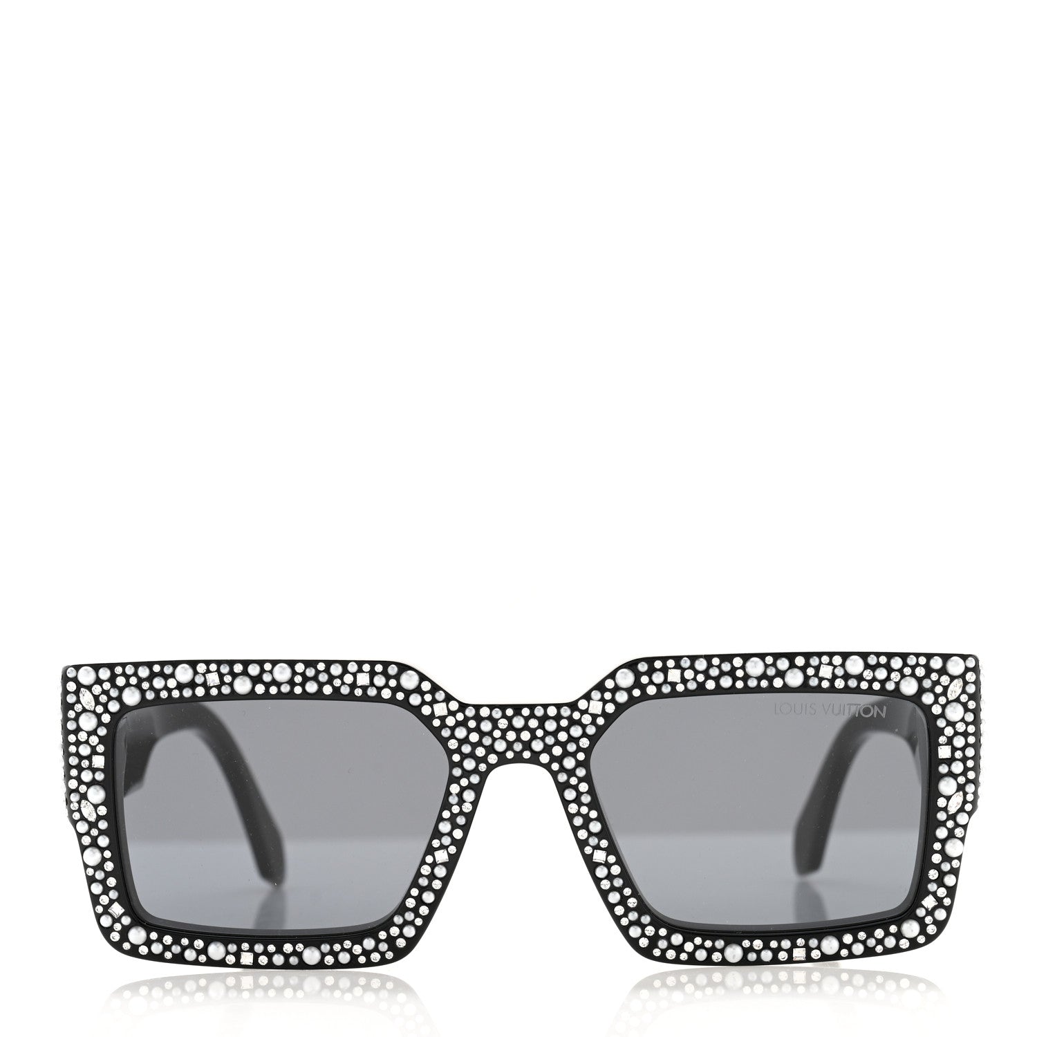 Louis Vuitton Acetate LV Clash Pearls & Strass Sunglasses Z2396W Black 2 of 8
