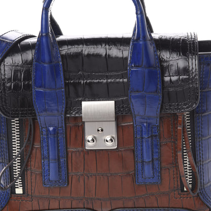 3.1 Phillip Lim 3.1 Calfskin Crocodile Embossed Mini Pashli Black Multicolor 13 of 13