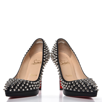 Christian Louboutin Nappa Pigalle Plato Spikes 120 Pumps 34.5 Black 6 of 13