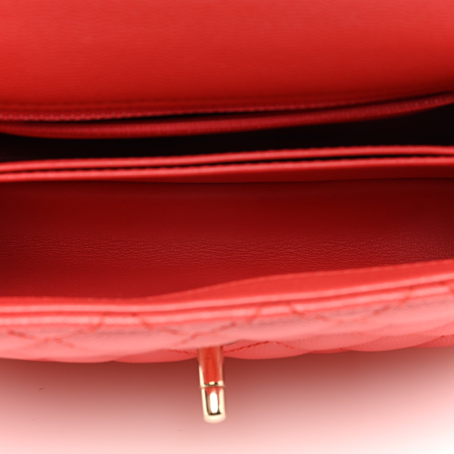 Chanel Caviar Quilted Mini Coco Handle Flap Red 5 of 10