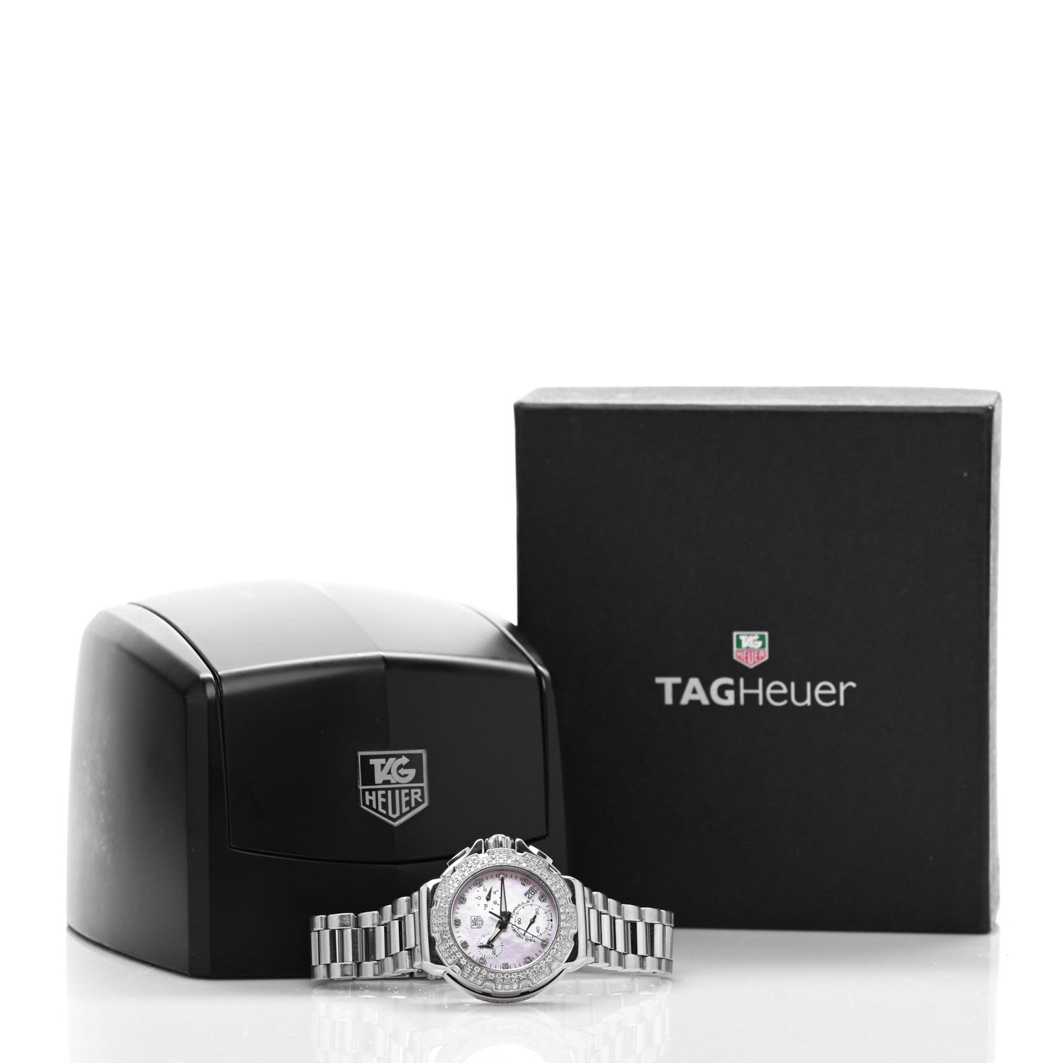Tag Heuer Stainless Steel Diamond Bezel Pink Mother of Pearl 37mm Formula 1 Quartz Watch CAC1311 5 of 5