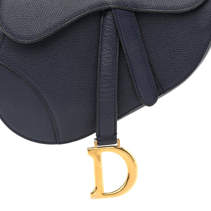 Christian Dior Grained Calfskin Mini Saddle Bag Navy 8 of 16