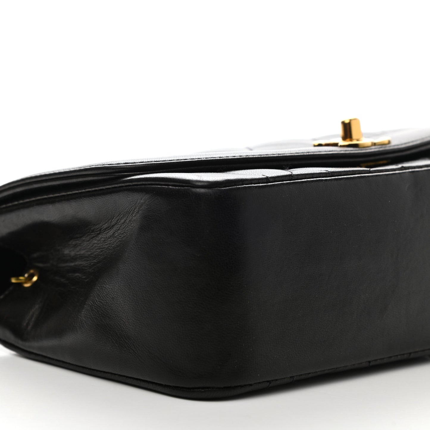 Lambskin Quilted Small Single Flap Black
