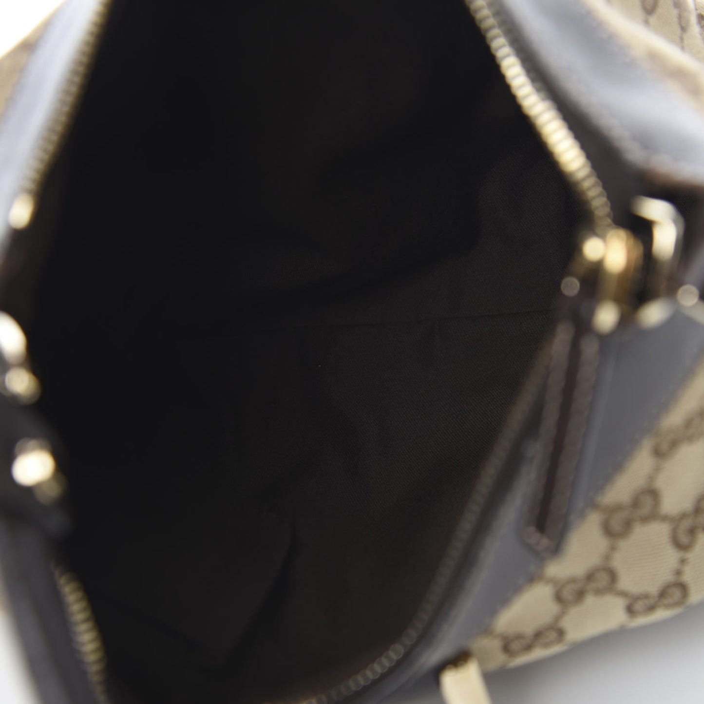 Monogram Medium D Gold Ring Hobo Dark Brown