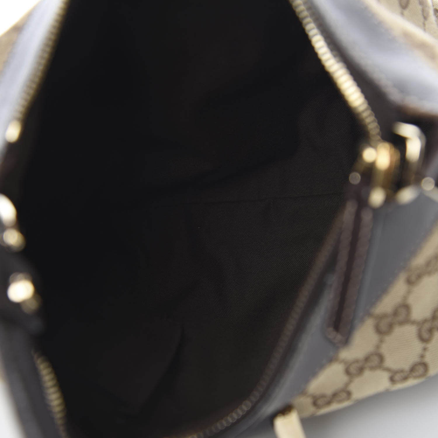 Gucci Monogram Medium D Gold Ring Hobo Dark Brown 4 of 8