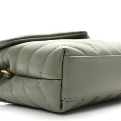 Saint Laurent Calfskin Y Quilted Monogram Toy Loulou Crossbody Bag Light Sage 9 of 11