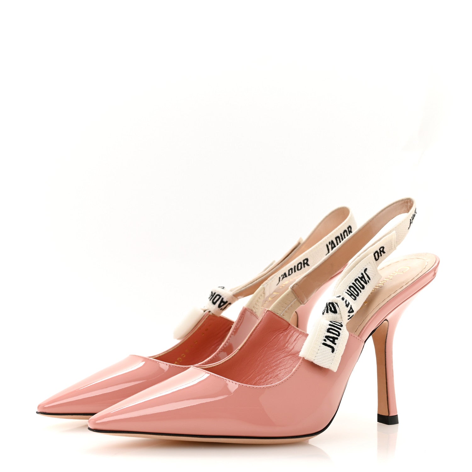 Christian Dior Patent Ribbon J'Adior Slingback 100mm Pumps 38.5 Dusty Candy 4 of 10